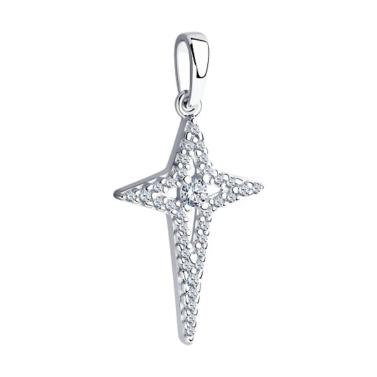 Подвеска серебряная 94032668 | Ювелирные изделия От «соколов» купить по выгодной цене в ювелирном магазине ⭐️ «Золотая Подкова»