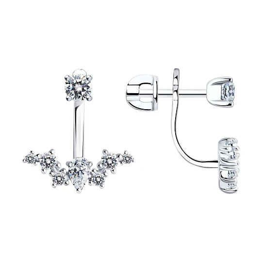 Серьги серебряные 94026014 | Ювелирные изделия От «соколов» купить по выгодной цене в ювелирном магазине ⭐️ «Золотая Подкова»