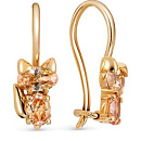 Серьги золотые С130-2067Шп | Серьги золотые С130-2067Шп купить по цене 34650 руб. в ювелирном магазине ⭐️ «Золотая Подкова»