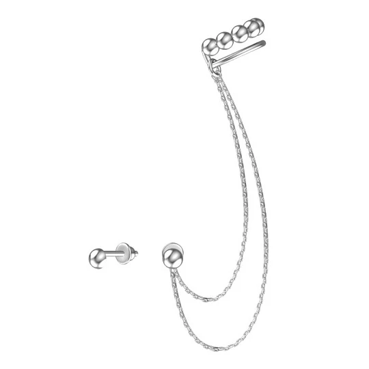 Серьги серебряные A6021528-00245 | Ювелирные изделия в сети Золотая Подкова