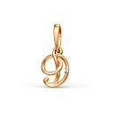 Подвеска золотая 101438-1102 "Д" | Подвеска золотая 101438-1102 "Д" купить по цене 9574 руб. в ювелирном магазине ⭐️ «Золотая Подкова»