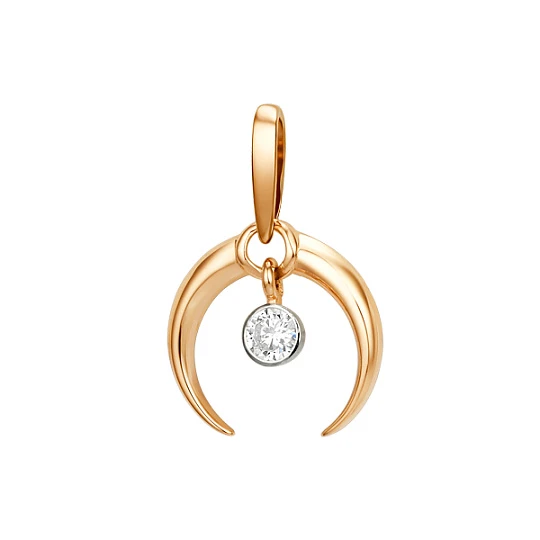Подвеска из золота с фианитами