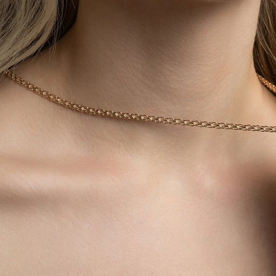 Цепь золотая ЦПБМ20512050 | Ювелирные изделия от бренда Каратов 💍 купить по доступной цене в ювелирной сети «Золотая Подкова»