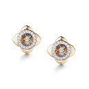 Серьги золотые 26075-100 | Серьги золотые 26075-100 купить по цене 115117 руб. в ювелирном магазине ⭐️ «Золотая Подкова»