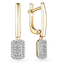 Серьги золотые 25252-300 | Серьги золотые 25252-300 купить по цене 123570 руб. в ювелирном магазине ⭐️ «Золотая Подкова»