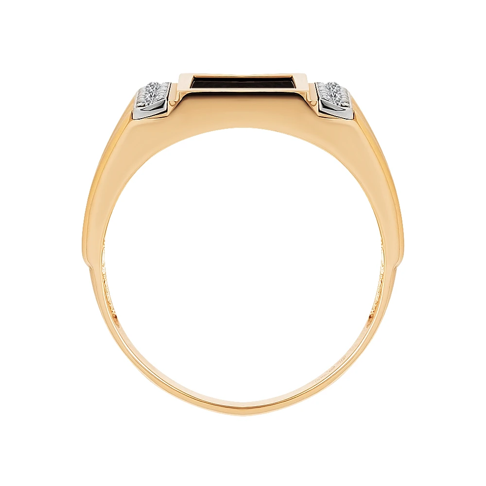 Кольцо золотое 801-00505-10-11-12-10 | Кольца с агатами купить по выгодной цене в ювелирном магазине ⭐️ «Золотая Подкова»