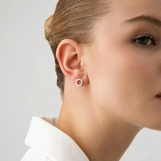 Серьги из золота с фианитами
