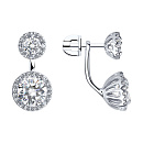 Серьги серебряные 94021435 | Серьги серебряные 94021435 купить по цене 7485 руб. в ювелирном магазине ⭐️ «Золотая Подкова»