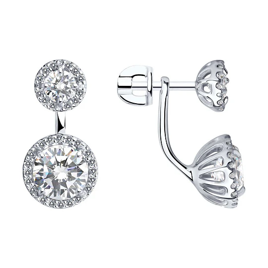 Серьги серебряные 94021435 | Ювелирные изделия От «соколов» купить по выгодной цене в ювелирном магазине ⭐️ «Золотая Подкова»