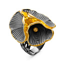 Кольцо серебряное К-11-0185B поз. | Кольцо серебряное К-11-0185B поз. купить по цене 30204 руб. в ювелирном магазине ⭐️ «Золотая Подкова»