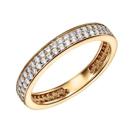 Кольцо золотое 82396 | Кольца дорожка купить по выгодной цене в ювелирном магазине ⭐️ «Золотая Подкова»