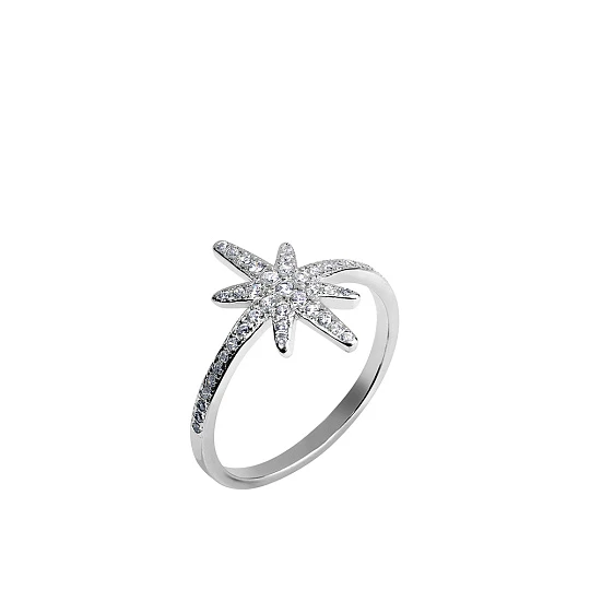 Кольцо серебряное SET15082R | Ювелирные изделия в сети Золотая Подкова