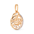 Подвеска золотая 101178-1102 "Рыбы" | Подвеска золотая 101178-1102 "Рыбы" купить по цене 25241 руб. в ювелирном магазине ⭐️ «Золотая Подкова»