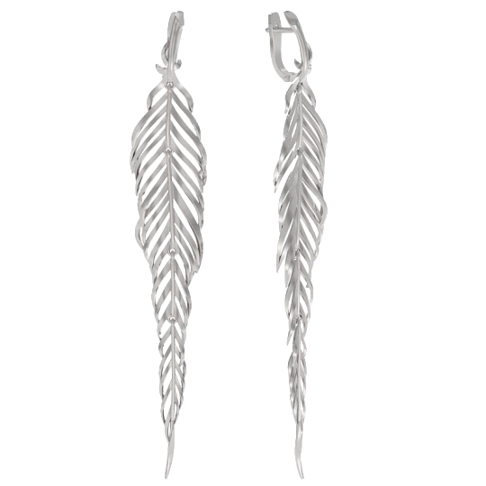 Серьги серебряные 1039392-00000 | Ювелирные изделия в сети Золотая Подкова