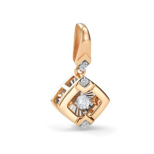 Подвеска золотая 36076-100 | Ювелирные изделия от бренда Алькор 💍 купить по доступной цене в ювелирной сети «Золотая Подкова»