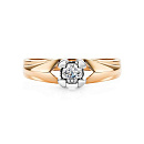 Кольцо золотое 15746-100 | Кольцо золотое 15746-100 купить по цене 65006 руб. в ювелирном магазине ⭐️ «Золотая Подкова»