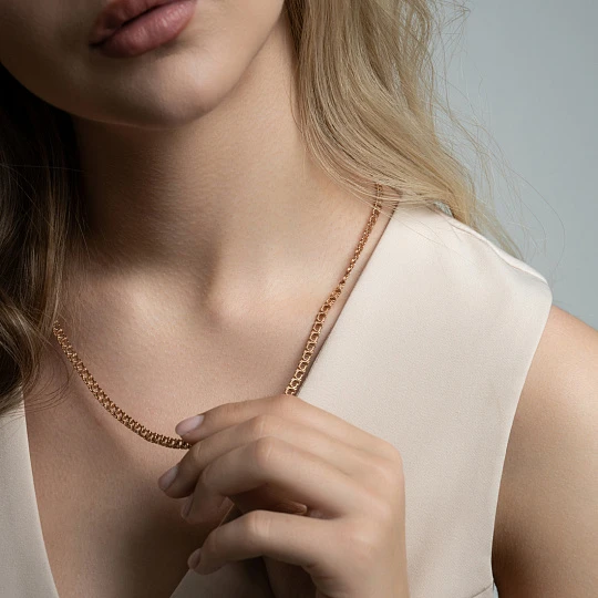 Цепь золотая ЦГР10210060 | Ювелирные изделия от бренда Каратов 💍 купить по доступной цене в ювелирной сети «Золотая Подкова»