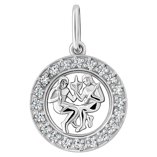 Подвеска серебряная 8402с близн. Близнецы | Ювелирные изделия в сети Золотая Подкова