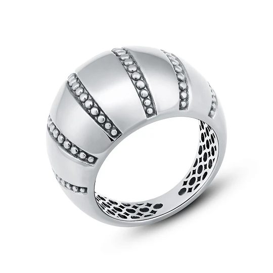 Кольцо серебряное 01081-10-090101-00 | Кольца без вставок купить по выгодной цене в ювелирном магазине ⭐️ «Золотая Подкова»