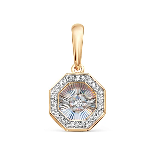 Подвеска золотая П-1643-01-Р | Ювелирные изделия в сети Золотая Подкова