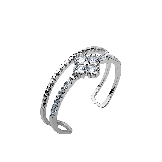 Кольцо серебряное A1AW5901 | Кольца купить по доступной цене в ювелирном магазине «Золотая Подкова»