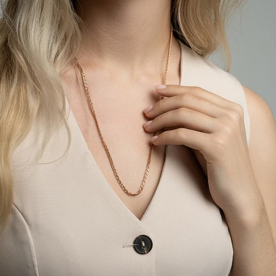 Цепь золотая ЦПРМ20512080 | Цепи купить по выгодной цене в ювелирном магазине ⭐️ «Золотая Подкова»