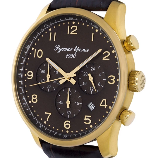 Часы "Русское Время" 9126130кк кварцевые, муж. | Ювелирные изделия Мужские купить по выгодной цене в ювелирном магазине ⭐️ «Золотая Подкова»