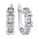 Серьги серебряные CZ-E01471-X-W-W-X-X | Серьги серебряные CZ-E01471-X-W-W-X-X купить по цене 9710 руб. в ювелирном магазине ⭐️ «Золотая Подкова»