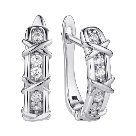 Серьги серебряные CZ-E01471-X-W-W-X-X