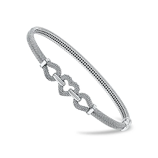 Браслет серебряный 00286-60-090101-00 | Жесткие браслеты купить по выгодной цене в ювелирном магазине ⭐️ «Золотая Подкова»