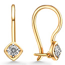 Серьги золотые С132-1743 | Серьги золотые С132-1743 купить по цене 21210 руб. в ювелирном магазине ⭐️ «Золотая Подкова»