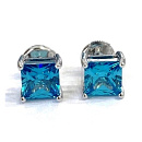 Серьги серебряные SE-C0725-bl1 | Серьги серебряные SE-C0725-bl1 купить по цене 2436 руб. в ювелирном магазине ⭐️ «Золотая Подкова»