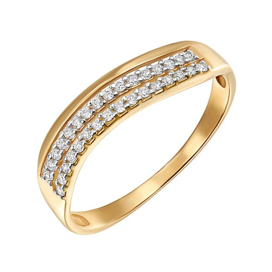 Кольцо золотое 821003Бр. | Кольца с бриллиантами купить по выгодной цене в ювелирном магазине ⭐️ «Золотая Подкова»