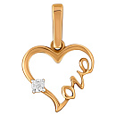 Подвеска золотая 1035013-11110 | Подвеска золотая 1035013-11110 купить по цене 9964 руб. в ювелирном магазине ⭐️ «Золотая Подкова»