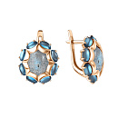 Серьги золотые 2791072 Аквамарин | #default_image_alt#