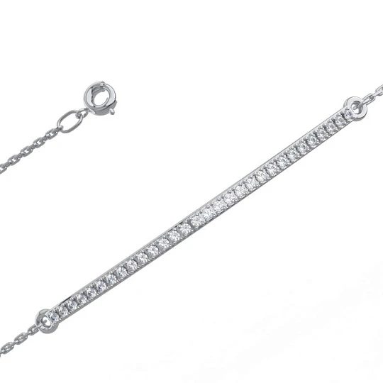 Браслет серебряный 0720699-00775 | Браслеты с фианитом купить по выгодной цене в ювелирном магазине ⭐️ «Золотая Подкова»