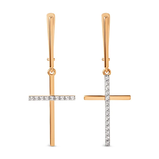 Серьги золотые 024892-1102 | Ювелирные изделия в сети Золотая Подкова