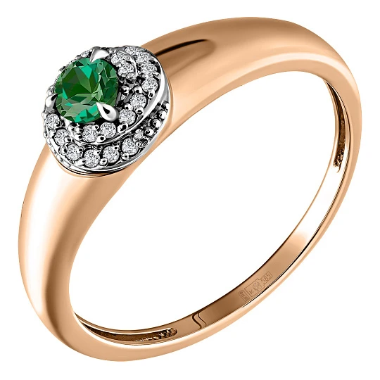 Кольцо золотое 822321Бр.Изумруд | Кольца с изумрудами купить по выгодной цене в ювелирном магазине ⭐️ «Золотая Подкова»