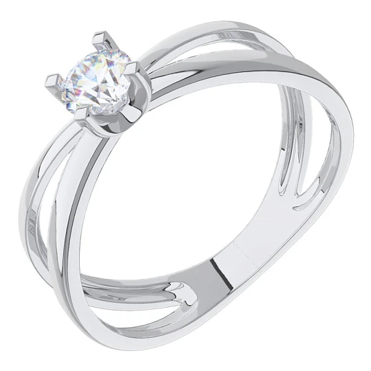 Кольцо серебряное 0101698-00775 | Помолвочные кольца купить по выгодной цене в ювелирном магазине ⭐️ «Золотая Подкова»