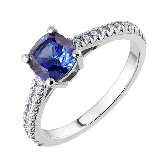 Кольцо золотое 920484Б.Гт.С. | Кольца с сапфиром купить по выгодной цене в ювелирном магазине ⭐️ «Золотая Подкова»