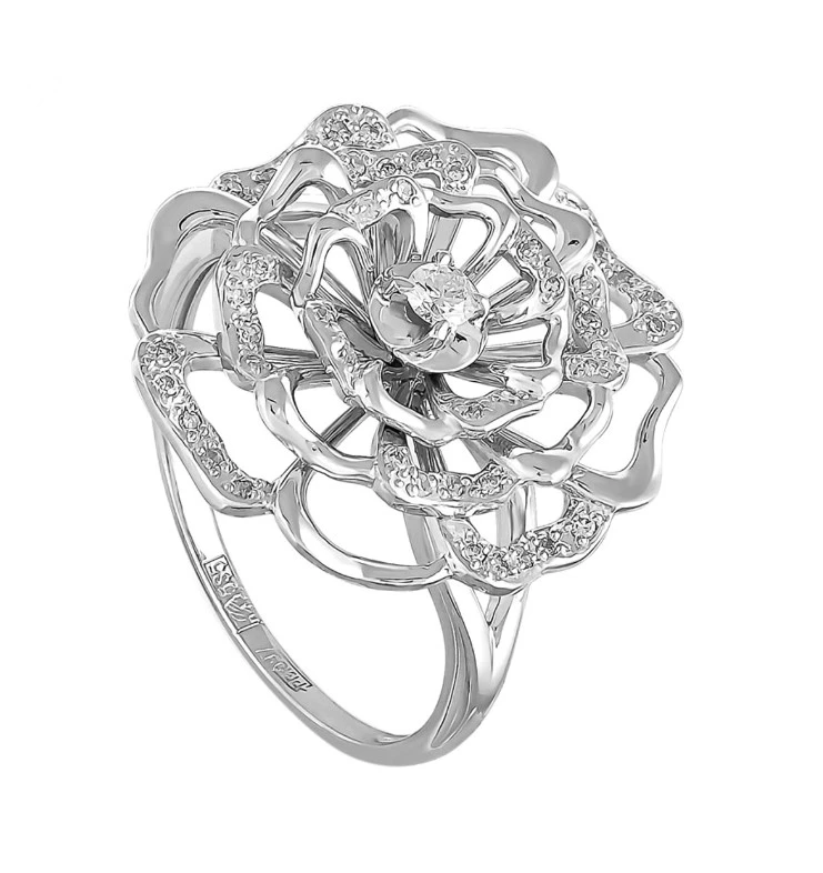 Кольцо золотое 11-1447-1000 | Женские золотые кольца купить по выгодной цене в ювелирном магазине ⭐️ «Золотая Подкова»