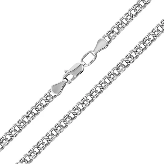 Цепь серебряная Ц1ГР07РО010060 | Ювелирные изделия от бренда Каратов 💍 купить по доступной цене в ювелирной сети «Золотая Подкова»