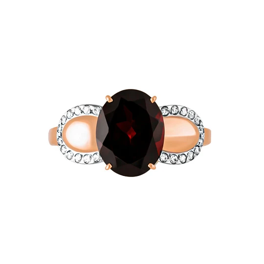 Кольцо золотое 11803472Гранат | Кольца с гранатом купить по выгодной цене в ювелирном магазине ⭐️ «Золотая Подкова»