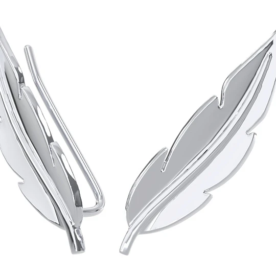 Серьги серебряные 0201779-00245 | Зажимы серьги купить по выгодной цене в ювелирном магазине ⭐️ «Золотая Подкова»