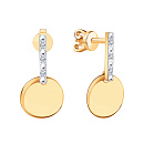 Серьги золотые Т14202В279 | Серьги золотые Т14202В279 купить по цене 21866 руб. в ювелирном магазине ⭐️ «Золотая Подкова»