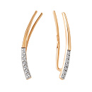 Серьги золотые 831Л. | Серьги золотые 831Л. купить по цене 29925 руб. в ювелирном магазине ⭐️ «Золотая Подкова»