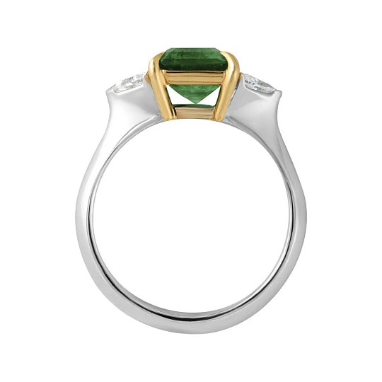 Кольцо золотое 902-00808-91-61-01-10 | Кольца с изумрудами купить по выгодной цене в ювелирном магазине ⭐️ «Золотая Подкова»