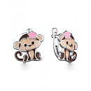 Серьги серебряные 901021763 | Серьги серебряные 901021763 купить по цене 8276 руб. в ювелирном магазине ⭐️ «Золотая Подкова»