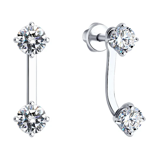 Серьги серебряные 94026005 | Ювелирные изделия От «соколов» купить по выгодной цене в ювелирном магазине ⭐️ «Золотая Подкова»