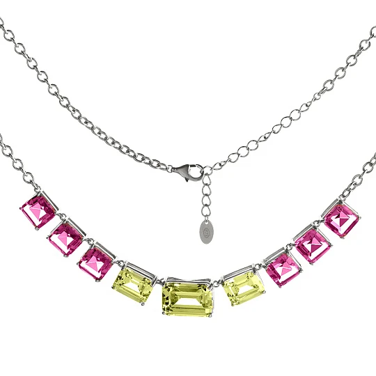 Колье серебряное NE008706 | Серебряные колье купить по выгодной цене в ювелирном магазине ⭐️ «Золотая Подкова»